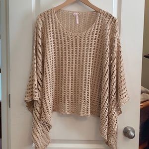 Crochet poncho type sweater